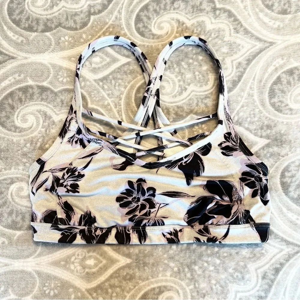 Athleta floral crisscross sports bra